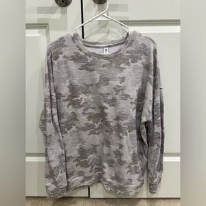 Athleta Light Gray Camo Top